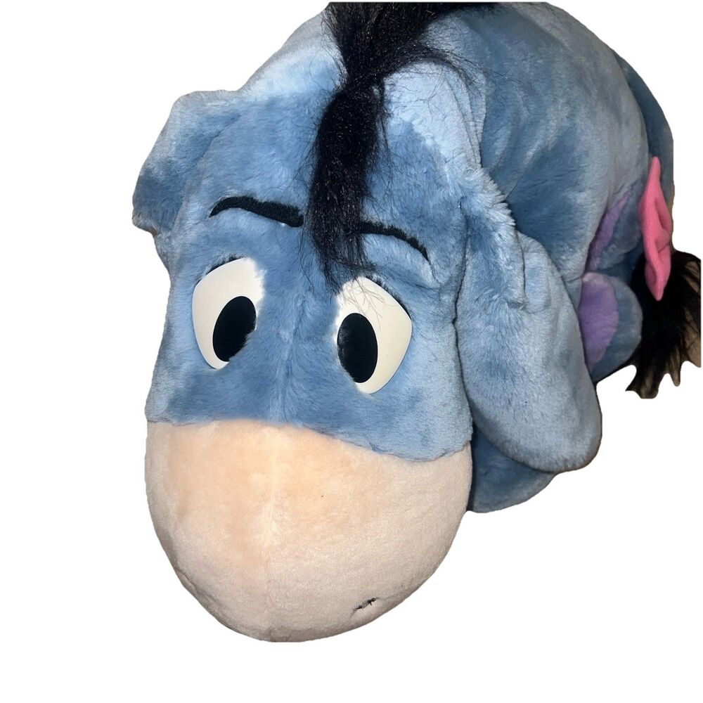 Vintage MATTEL Arcotoys DISNEY sitting Eeyore Large Plush, Detachable tail